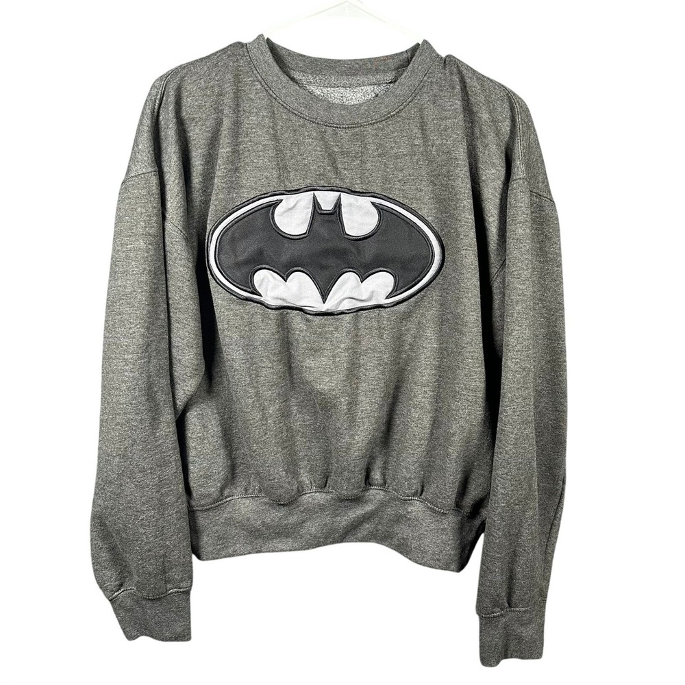 Vintage 90s Six Flags Batman Sweatshirt Grey‎ Crewneck Long Sleeve Unisex Medium
